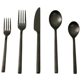 Holden 20-Piece Matte Black Stainless Steel Flatware Set (Service for 4 Adults)