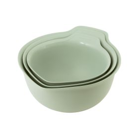 3-Piece Nesting Plastic Mixing Bowls Set, Pistachio