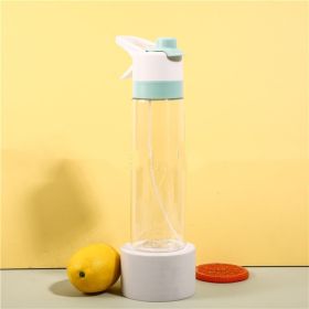 Spray Water Bottle For Girls Outdoor Sport Fitness Water Cup Large Capacity Spray Bottle Drinkware Travel Bottles Kitchen Gadgets (Option: TRITAN blue)