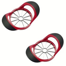 Apple Slicer Corer, Stainless Steel Upgrade 12 Sharp Apple Slicer Large, Ergonomic Plastic Handle Non-slip And Easy To Hold (Quantity: 2)