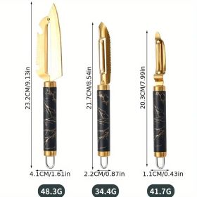 "Professional Multi-Peeler Set - Vegetable/Fish/Corn Tool with Non-Slip Grip" (Quantity: 3pc fruit and vegetable peeler)